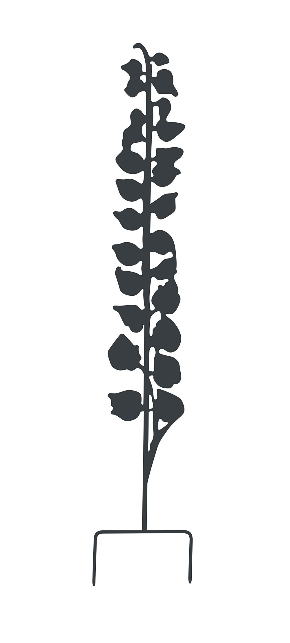 Déco en métal à planter Physalis - 9x70 cm - anthracite