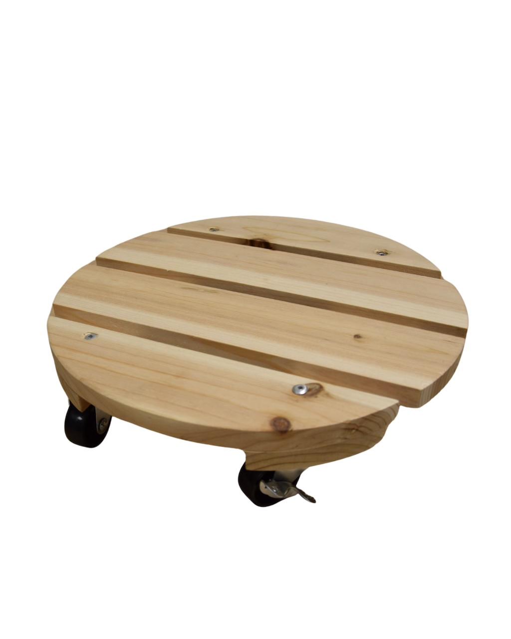 Essentis roule plante bois naturel Ø 30 cm - 4 roulettes - charge 70 kg