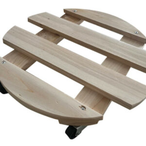 Essentis roule plante bois naturel Ø 37,5 cm - 4 roulettes - charge 80 kg