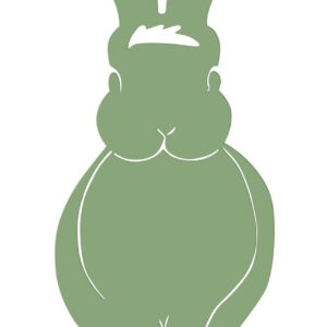 Figurine à piquer en forme de lapin 17x43,5cm - vert pâle