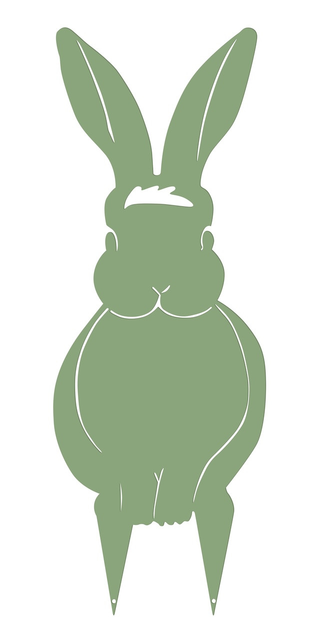 Figurine à piquer en forme de lapin 17x43,5cm - vert pâle