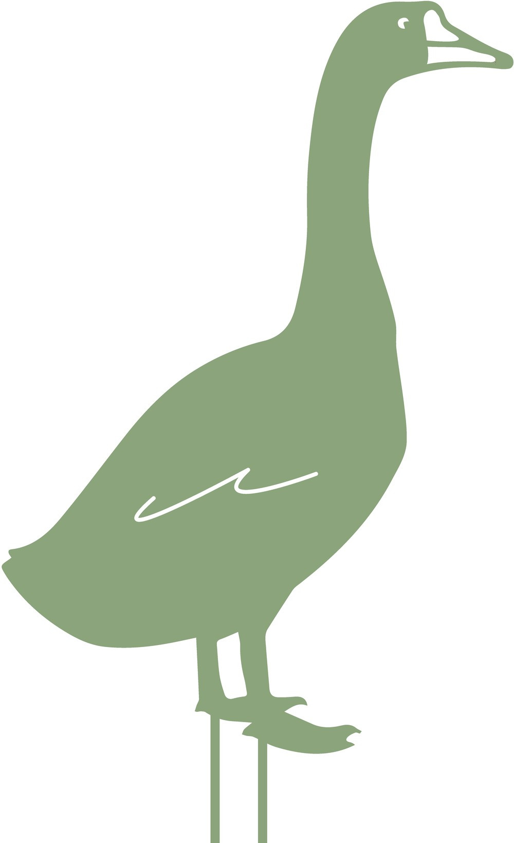 Figurine à piquer Oie - 50x34 cm - vert clair