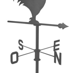 Girouette coq anthracite - 45x74cm - Acier époxy