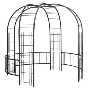 Kiosque premium tube CAR25 fer vieilli - 265x250 cm - Acier époxy