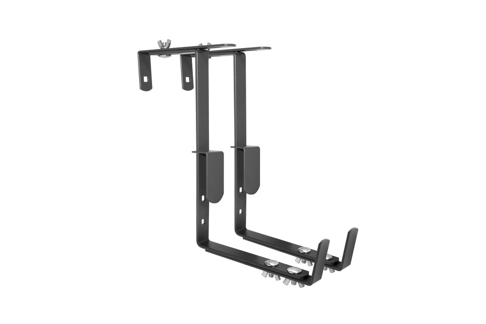 Lot de 2 supports tout reglable pour jardinière - 16 à 26 cm - Acier époxy
