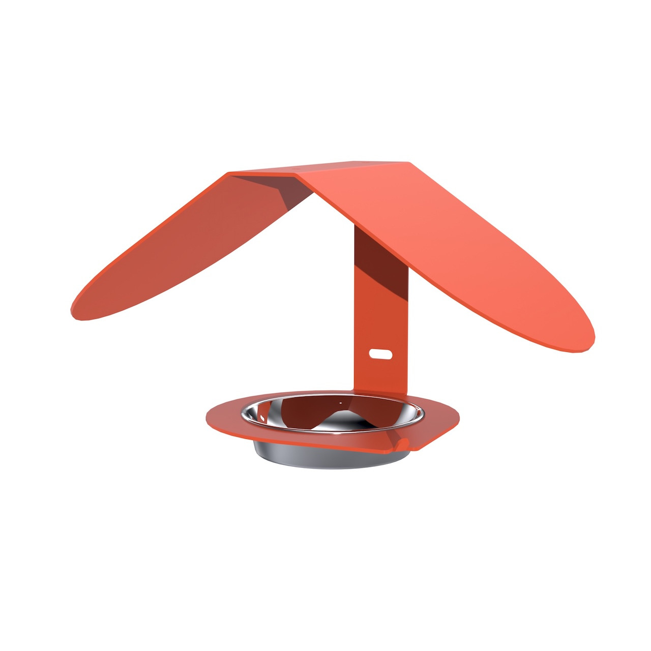 Mangeoire à oiseaux Alizé terracotta 30 x 17 x 15 cm - acier époxy - fixation murale ou suspendue