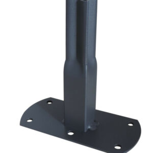Pack 4 pieds tube carré 20 à visser - 13x6x12 cm - anthracite