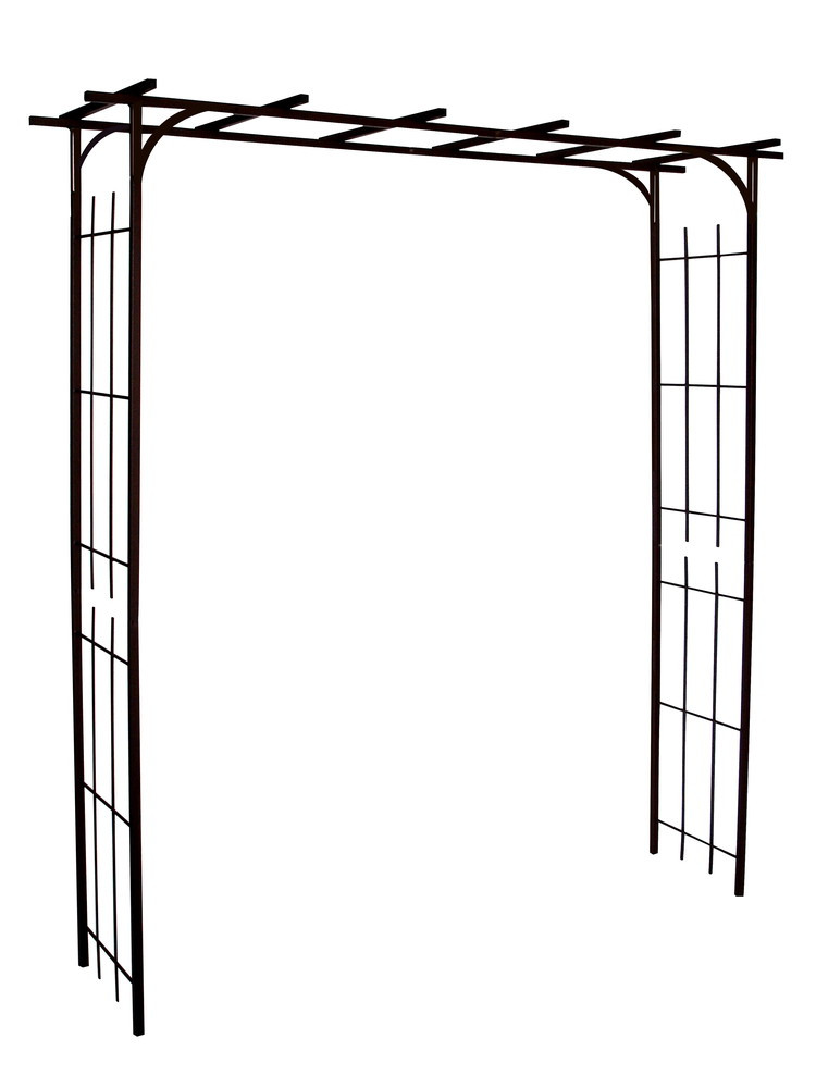 Pergola tube CAR20 fer vieilli - 187x40x198 cm - Acier époxy