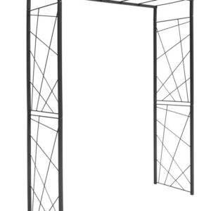 Pergola tube CAR25 mandala anthracite - 155x50x198 cm - Acier époxy