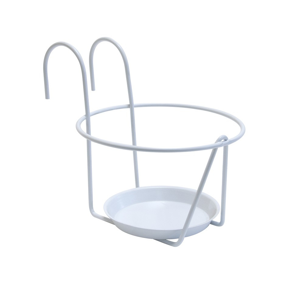 Porte-pots soucoupe crochet - 16-18 cm - blanc