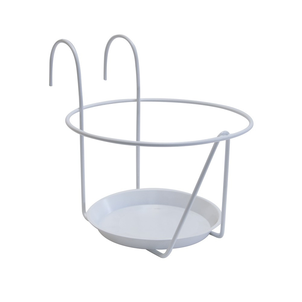 Porte-pots soucoupe crochet - 20-22 cm - blanc