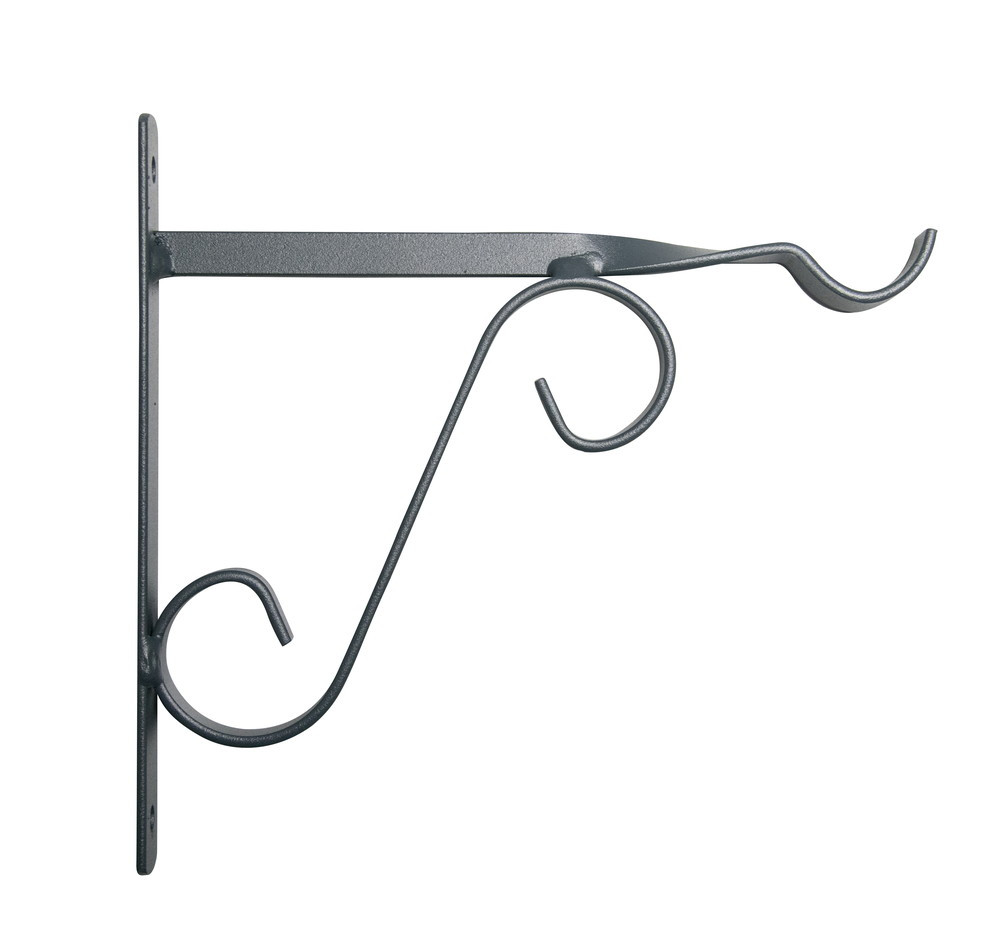 Potence fer plat anthracite - 20x20 cm - Acier époxy