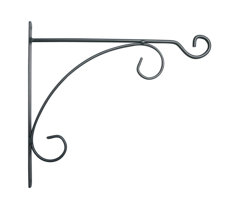 Potence fer rond anthracite - 32x30 cm - Acier époxy