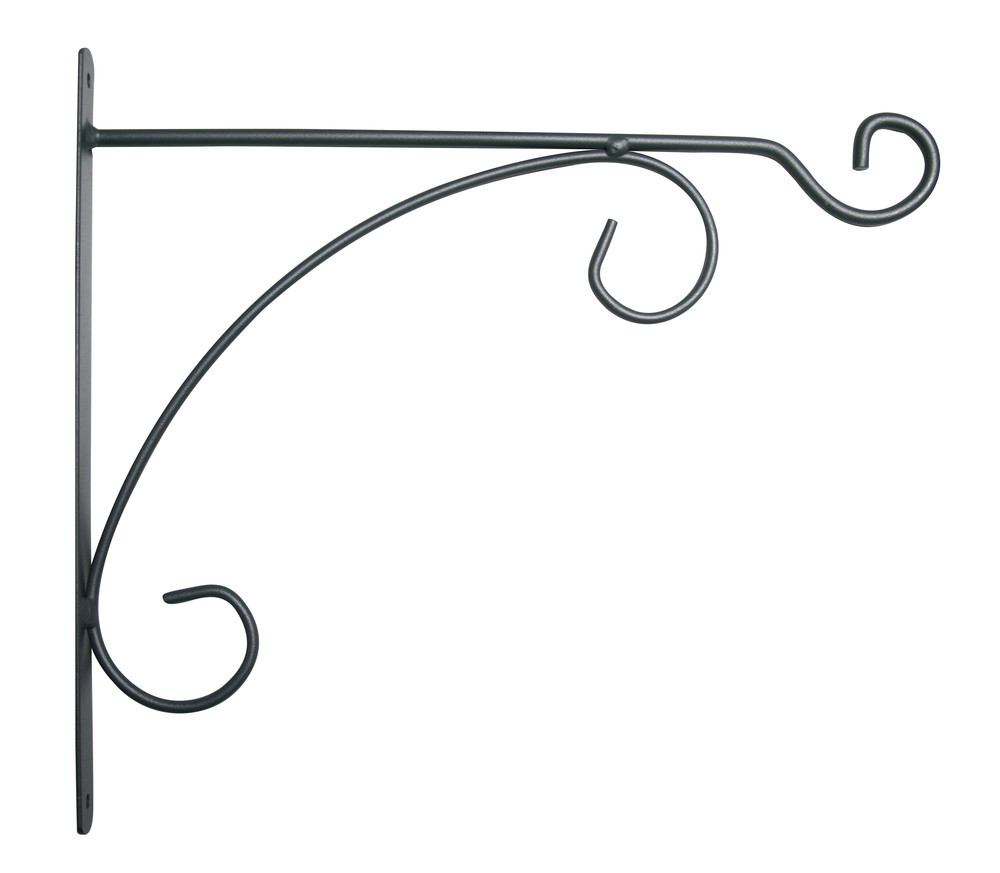 Potence fer rond anthracite - 40x36 cm - Acier époxy