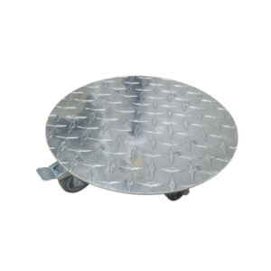 Roule plante aluminium Ø 30 cm - 4 roulettes dont 1 frein - charge 130 kg