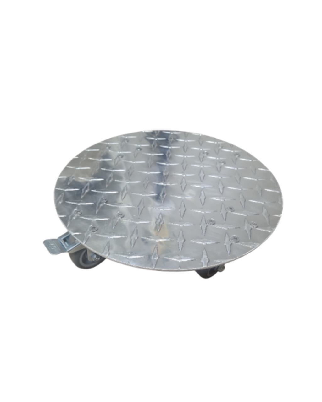 Roule plante aluminium Ø 30 cm - 4 roulettes dont 1 frein - charge 130 kg