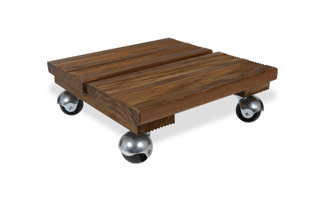 Roule plante BOIS carré naturel - 30x30 cm - Bois