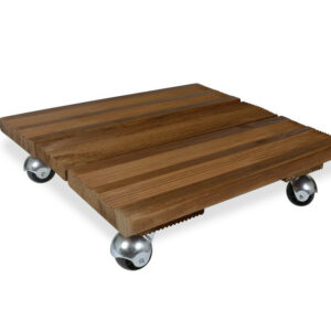 Roule plante BOIS carré naturel - 40x40 cm - Bois