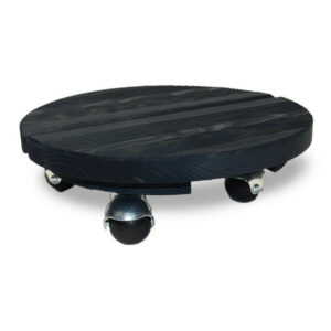 Roule plante BOIS rond anthracite - 30 cm - Bois