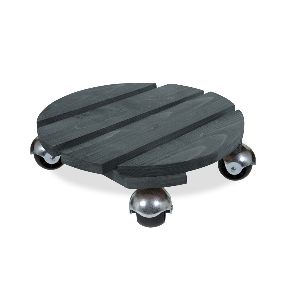 Roule-plante en bois rond anthracite "Basics" 30 cm