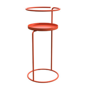 Sellette Cylindra terracotta 55 cm - plateau Ø 23 cm - acier époxy