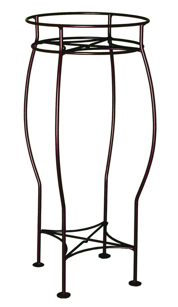Sellette ronde fer vieilli H. 60 pour pot 26 cm - Acier époxy