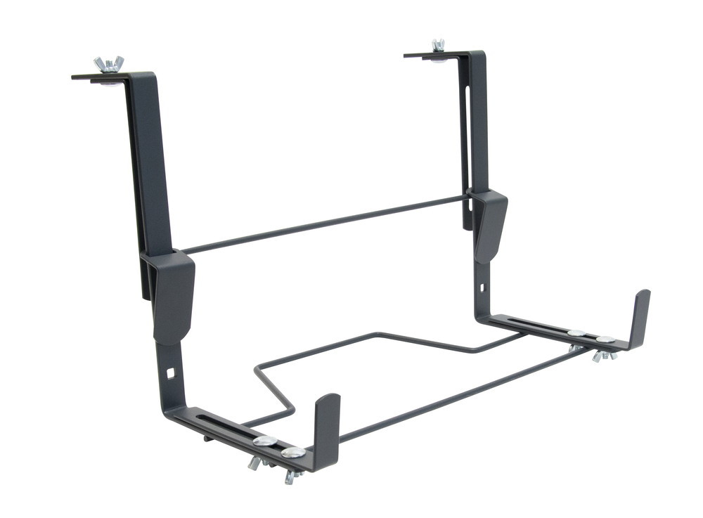 Support jardinière ergonomique anthracite - 35x16 à 26 cm - Acier époxy