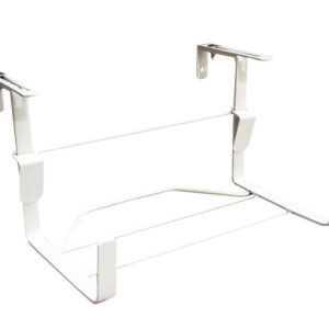 Support jardinière fer plat fixations réglables - 35x18 cm - blanc