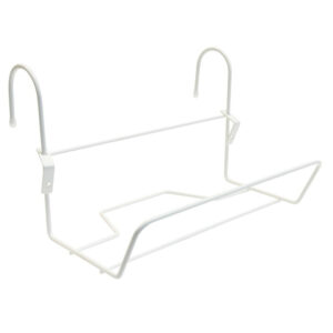 Support jardinière fil classique - 35x14 cm blanc