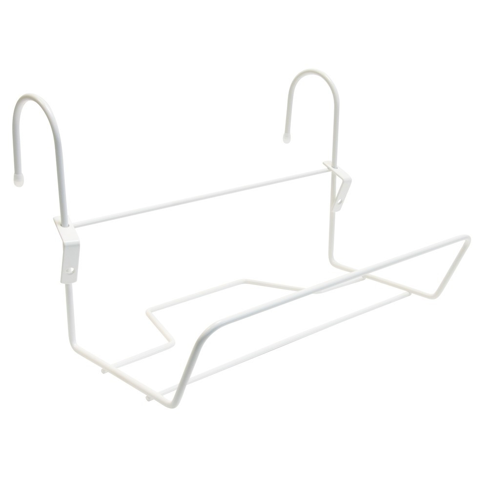 Support jardinière fil classique - 35x14 cm blanc