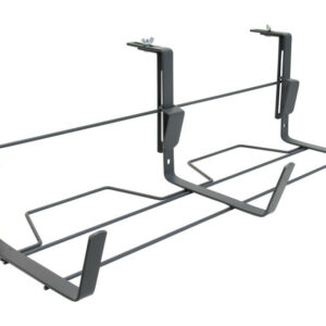 Support jardinière fixations réglables anthracite - 60x18 cm - Acier époxy