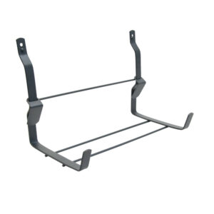 Support jardinière mural fer plat anthracite - 35x18 cm - Acier époxy