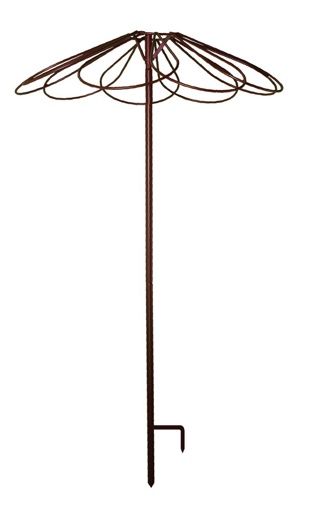 Tuteur parapluie 9 pétales fer vieilli - 100x250 cm - Acier époxy