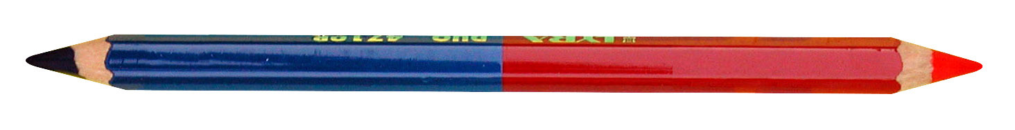 Crayon double de marquage rouge/bleu