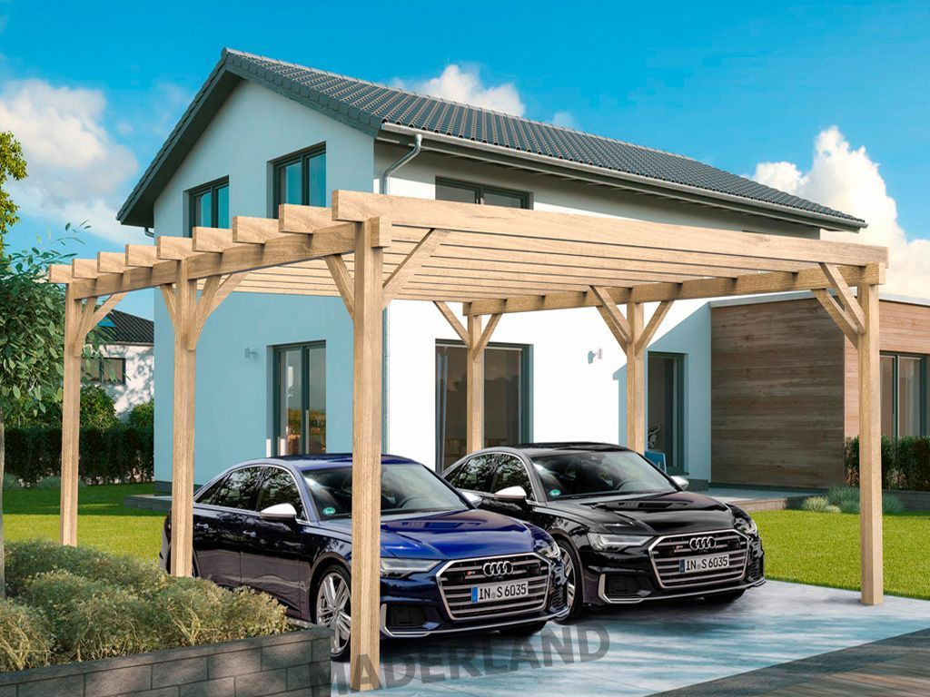 Carport en bois autoportant - modèle NÎMES - 800 x 400 cm