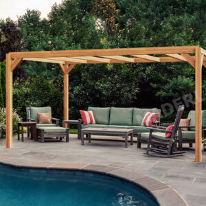 Pergola en bois autoportante - modèle ALICANTE - 800 x 300 cm