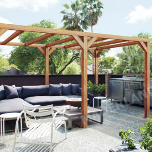 Pergola en bois autoportante - modèle FUENGIROLA - 500 x 300 cm