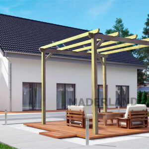 Pergola en bois autoportante - modèle MADRID - 300 x 300 cm