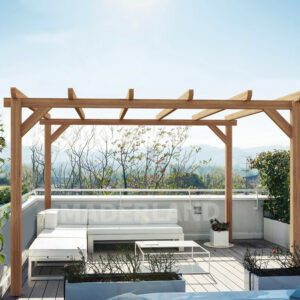 Pergola en bois autoportante - modèle SITGES - 500 x 400 cm