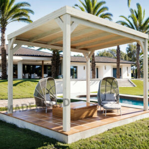 Pergola en bois autoportante - modèle STRASBOURG - 500 x 300 cm