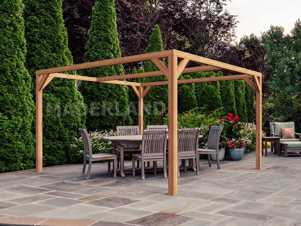 Pergola en bois autoportante - modèle TARRAGONA - 250 x 250 cm