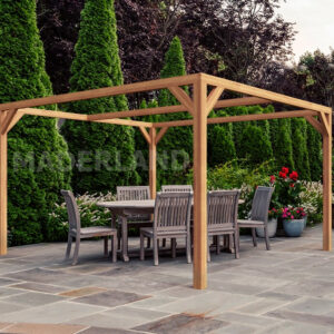 Pergola en bois autoportante - modèle TARRAGONA - 400 x 400 cm