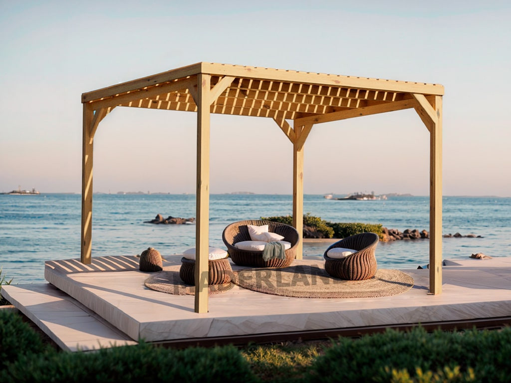 Pergola en bois autoportante - modèle TOULOUSE - 400 x 300 cm