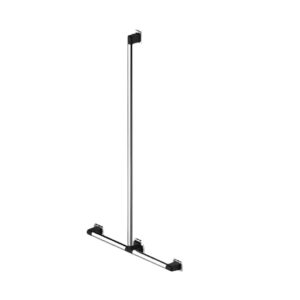 Main courante de douche en T Rugao en acier inoxydable AKW 12014GR-LS