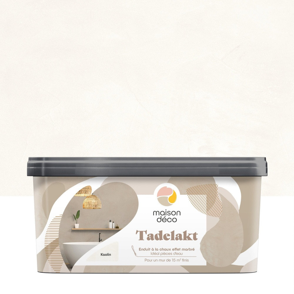 Enduit décoratif Tadelakt MAISON DECO, kaolin, 5l