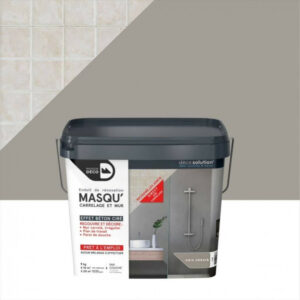 Enduit Masqu'carrelage et mur MAISON DECO, Gris urbain, 9 kg