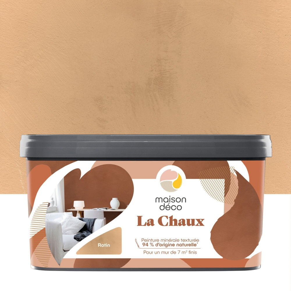 Peinture a effet, La chaux MAISON DECO, rotin, extramat, 2.5 l
