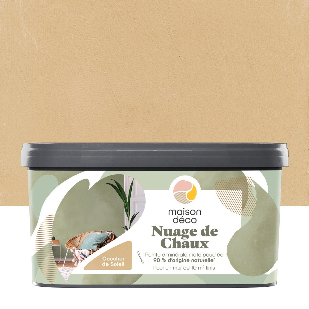 Peinture a effet, Nuage de chaux MAISON DECO, soleil, extramat, 2 l