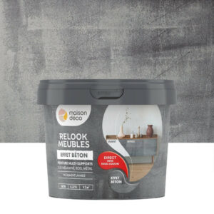 Peinture meuble et boiserie Relook MAISON DECO effet beton  0.375 L