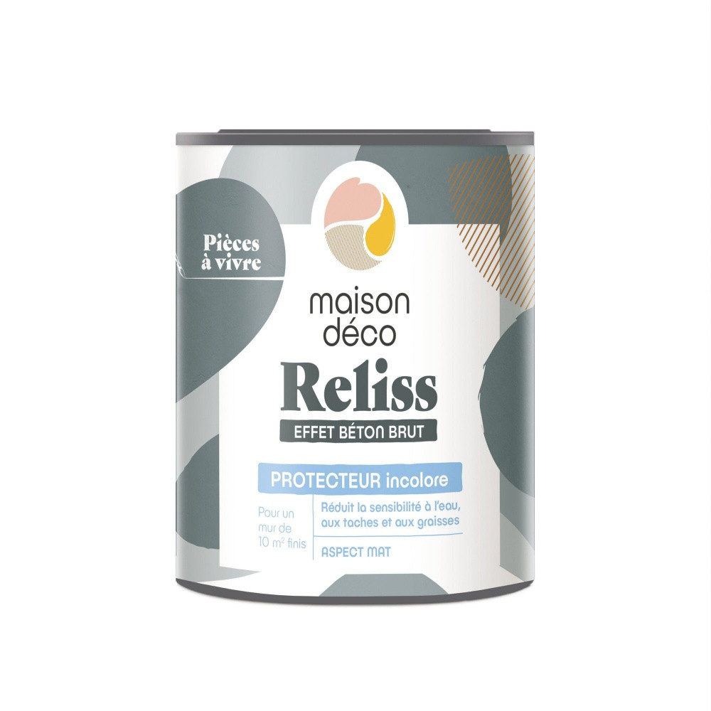 Protecteur Reliss beton, MAISON DECO, protecteur incolore satiné, 1l